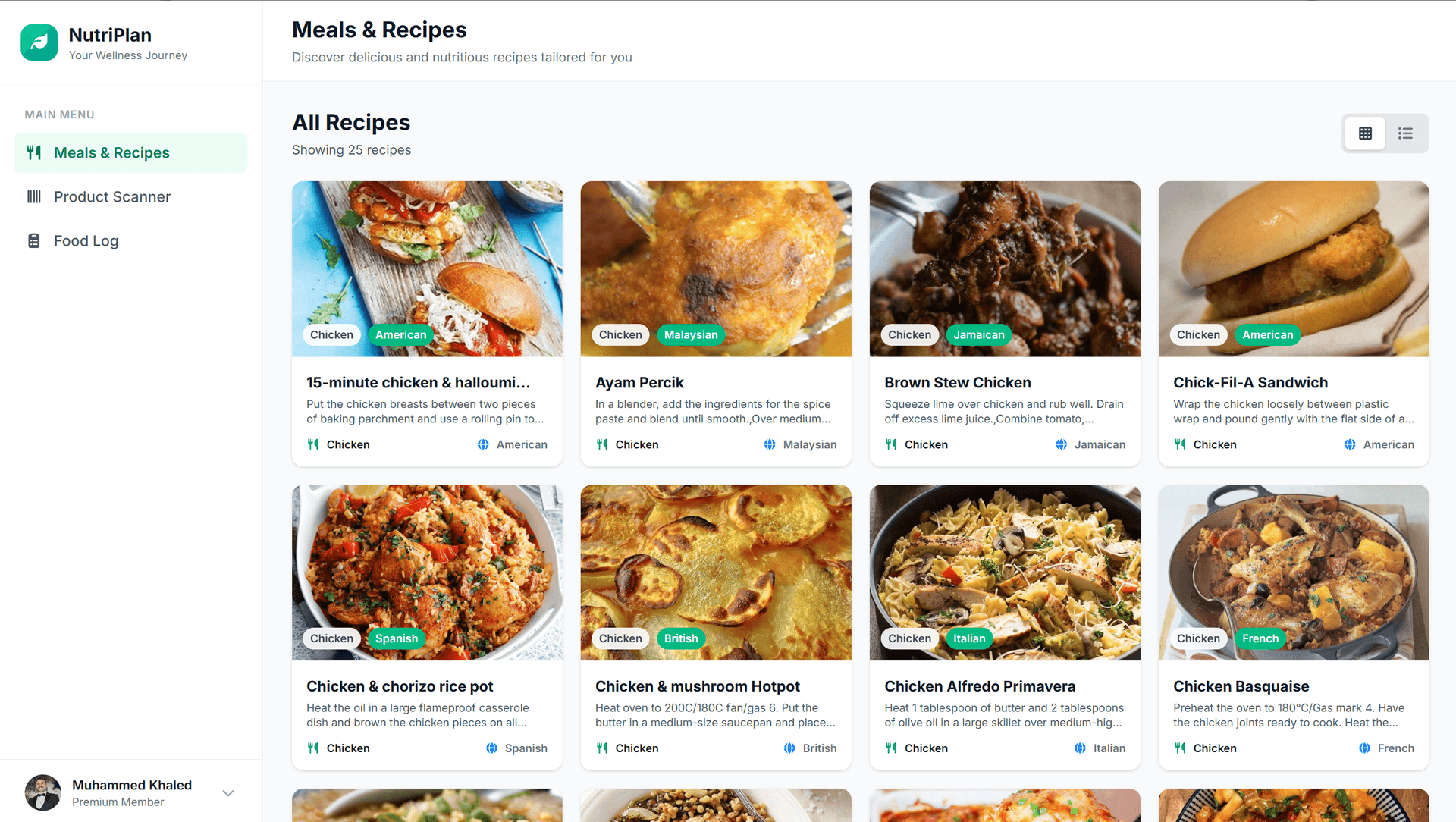 NutriPlan Website